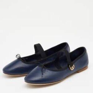 Genuine Leather Tory Burch Divine Bow Maryjane Flats